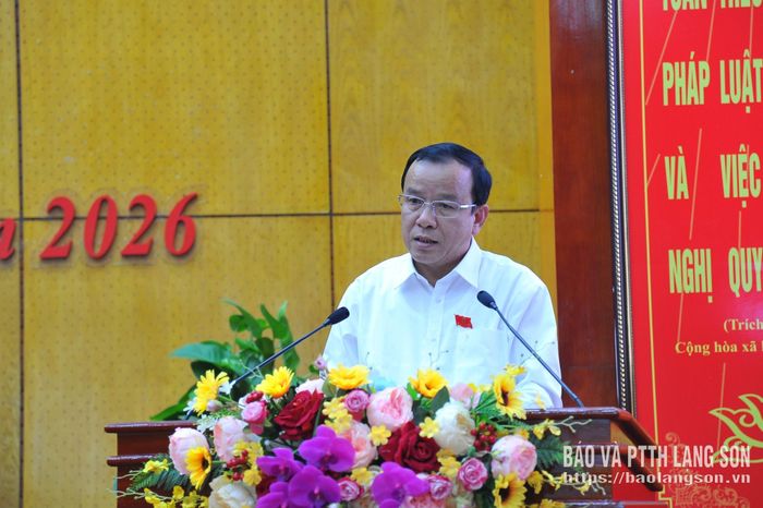 Lãnh đạo Sở Tài chính thuyết trình dự thảo nghị quyết tại kỳ họp