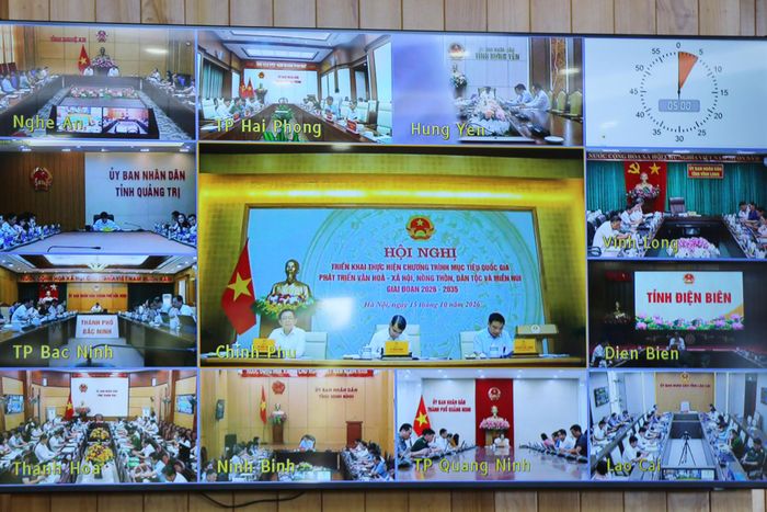 Hội nghị được kết nối trực tuyến với 34 tỉnh, thành phố trong cả nước