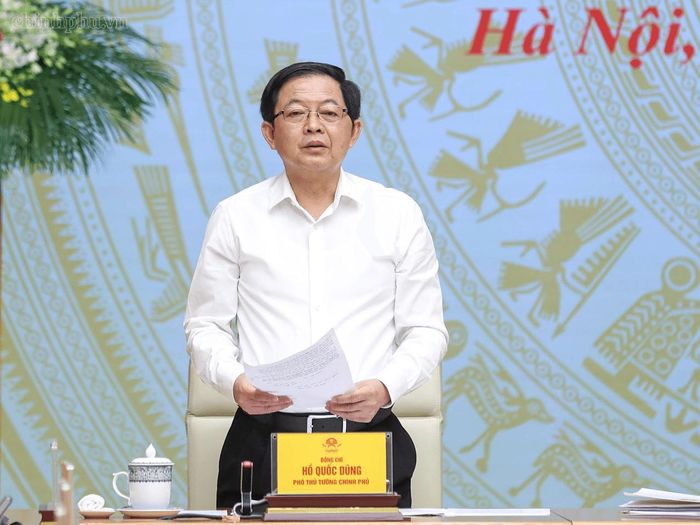 Phó Thủ tướng Chính phủ Hồ Quốc Dũng, Phó Trưởng Ban Thường trực Ban chỉ đạo phát biểu chỉ đạo, định hướng nội dung hội nghị. (Ảnh: Nhật Bắc)