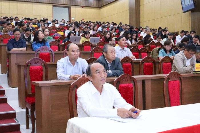 Đại biểu dự hội nghị tại điểm cầu Đảng ủy Ủy ban MTTQVN tỉnh Lâm Đồng. (Ảnh: Hữu Phúc)