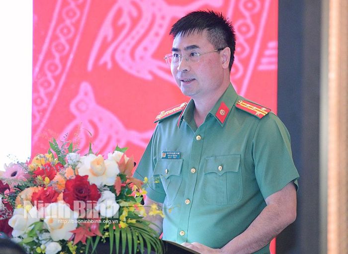 Đại tá Nguyễn Mạnh Toàn, Phó Cục trưởng Cục An ninh kinh tế, Bộ Công an phát biểu tại hội thảo.