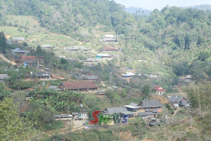Một góc bản biên giới Lao Khô 1, xã Phiêng Khoài.