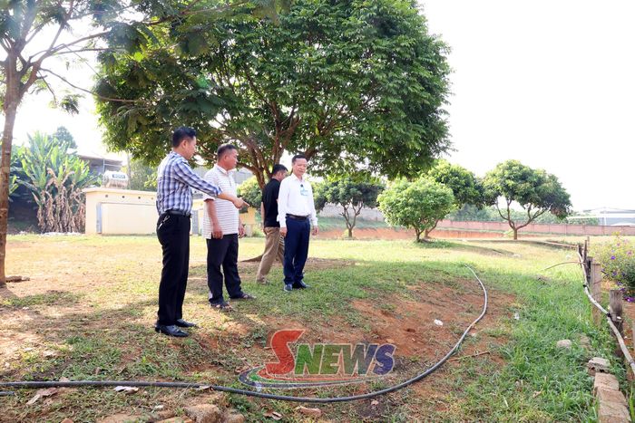 Khu vực sân thể dục nhà trường dự kiến xây dựng tường rào.