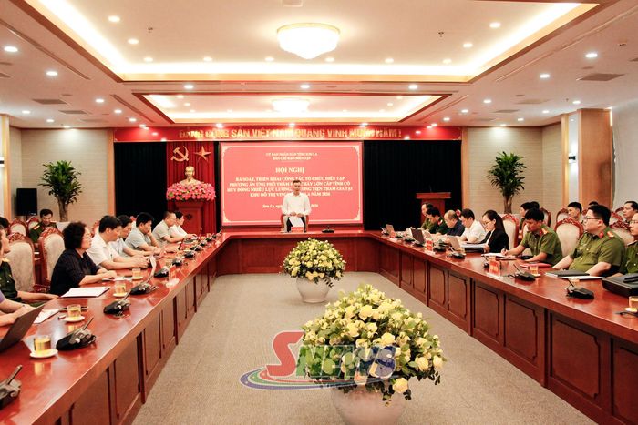 Hội nghị rà soát, triển khai công tác chuẩn bị tổ chức diễn tập phương án ứng phó thảm họa cháy lớn cấp tỉnh.