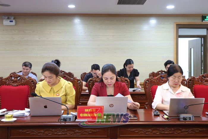 Các đại biểu tham dự hội nghị thẩm tra.