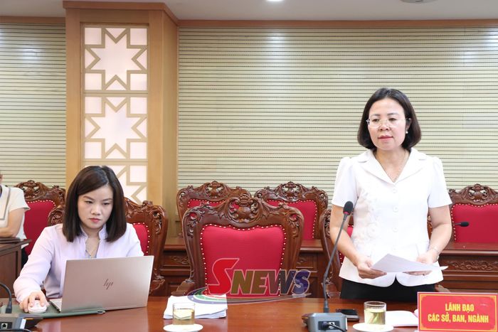 Lãnh đạo Sở Văn hóa, Thể thao và Du lịch phát biểu ý kiến.