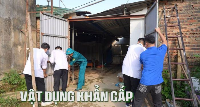 Học sinh Trường THPT Lương Ngọc Quyến xây dựng phim ngắn với ý tưởng về cải thiện căn nhà an toàn trong thiên tai. 