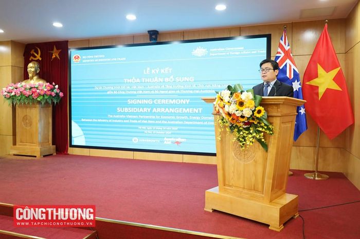 Thứ trưởng Trương Thanh Hoài phát biểu tại Lễ ký kết