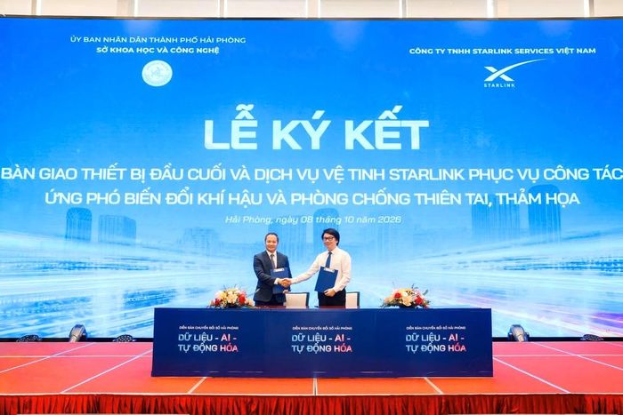 Sở Khoa học và Công nghệ TP Hải Phòng phối hợp với Starlink Services Việt Nam bàn giao thiết bị đầu cuối và dịch vụ Internet vệ tinh cho Cát Hải, Bạch Long Vĩ.