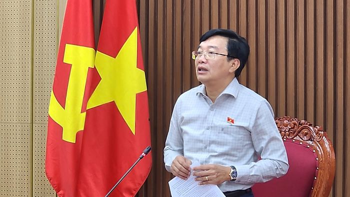 Phó chủ nhiệm Ủy ban Kinh tế và tài chính của Quốc hội Nguyễn Minh Sơn kết luận tại buổi làm việc.