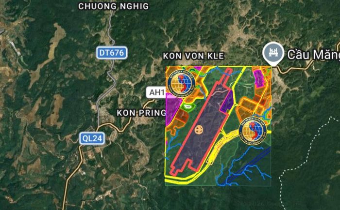 Theo quy hoạch, Cảng hàng không Măng Đen có diện tích thực hiện khoảng 350ha, cách trung tâm Măng Đen 4km.