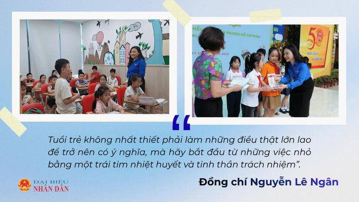 Đồng chí Nguyễn Lê Ngân nhắn gửi đến các bạn Đoàn viên trẻ.