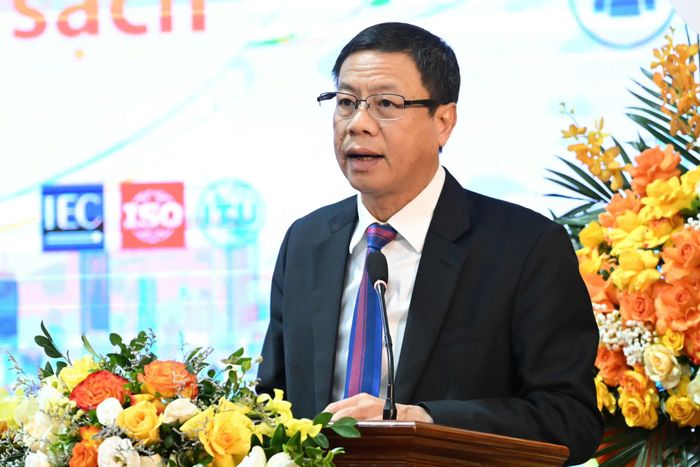 Thứ trưởng Bộ Khoa học và Công nghệ Lê Xuân Định phát biểu tại Lễ kỷ niệm