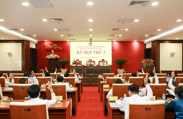 Các đại biểu biểu quyết thông qua các nghị quyết
