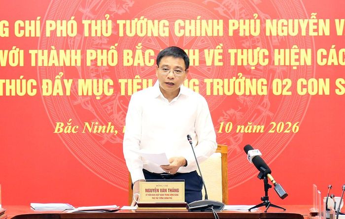 Phó Thủ tướng Chính phủ Nguyễn Văn Thắng phát biểu kết luận buổi làm việc