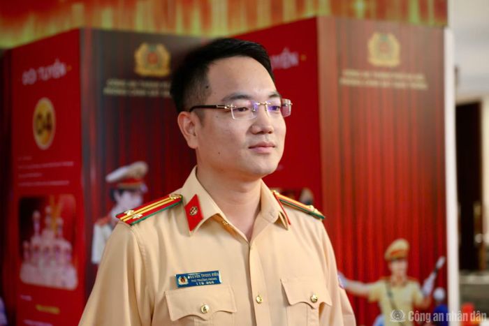 Trung tá Nguyễn Trung Kiên (Phó Trưởng phòng CSGT Công an TP Hà Nội).