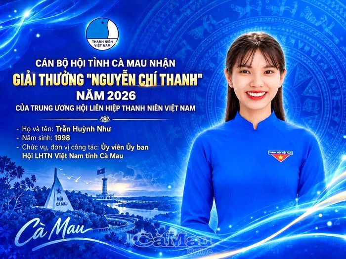 Chị Trần Huỳnh Như vinh dự nhận Giải thưởng Nguyễn Chí Thanh năm 2026. (Ảnh nhân vật cung cấp)