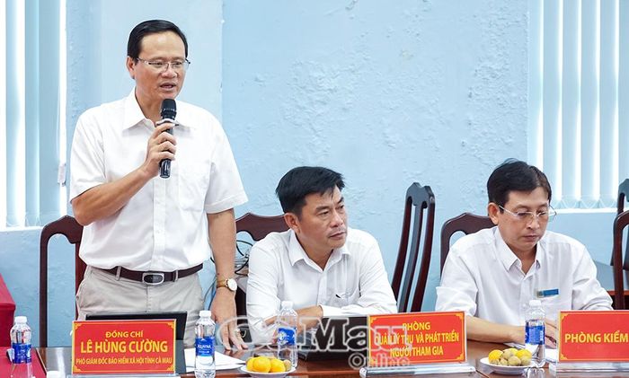  Ông Lê Hùng Cường, Phó Giám đốc BHXH tỉnh Cà Mau, đề nghị các đơn vị phối hợp với cơ quan BHXH, thực hiện cam kết khắc phục nợ đọng.
