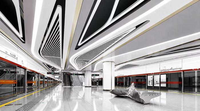 Phối cảnh ga ngầm Tao Đàn của Metro số 2 đoạn Bến Thành - Tham Lương, trong tương lai, ga này cũng là ga kết nối tuyến Thủ Dầu Một - Tao Đàn và tuyến số 3. (Ảnh: MAUR)