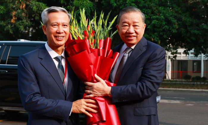 Tổng Bí thư, Chủ tịch nước Tô Lâm dự Lễ kỷ niệm 70 năm thành lập Đại học Bách khoa Hà Nội. (Ảnh: Hải Nguyễn)