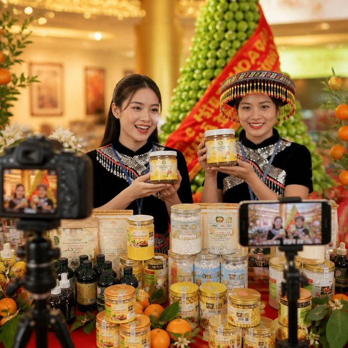 Không chỉ bán hàng truyền thống, các hợp tác xã tại Lào Cai đã chủ động đưa đặc sản bản địa lên không gian số, livestream trực tiếp để rút ngắn khoảng cách với người tiêu dùng cả nước.