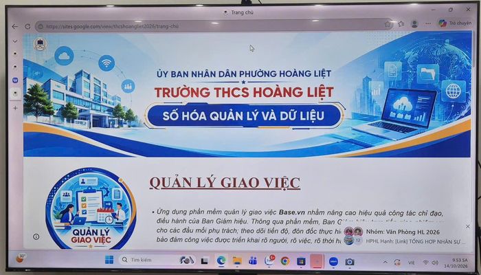 Phụ huynh THCS Hoàng Liệt đánh giá cao mô hình "trường học số", góp phần quản lý 6.133 học sinh chính xác, nhanh chóng. Ảnh: An Thanh