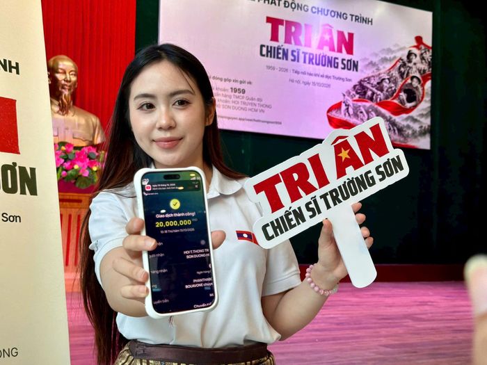 Đại sứ chương trình Maysaa đã kêu gọi các bạn trẻ chung tay lan tỏa những hành động tri ân thiết thực, đồng thời ủng hộ 20 triệu đồng cho chiến dịch. Ảnh: Bảo Lâm