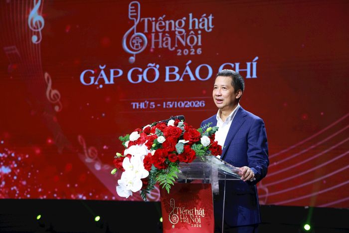nhà báo Nguyễn Kim Khiêm, Phó Tổng Giám đốc Cơ quan Báo và Phát thanh, Truyền hình Hà Nội, Phó Trưởng ban Chỉ đạo, Phó Trưởng ban Tổ chức “Tiếng hát Hà Nội 2026”. Ảnh: Văn Tuyến