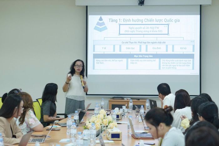 Theo Tiến sĩ, bác sĩ Bùi Thị Mai Hương, Phó Giám đốc Trung tâm Dịch vụ Khoa học kỹ thuật dinh dưỡng - thực phẩm, Viện Dinh dưỡng quốc gia, dinh dưỡng hợp lý góp phần phát triển thể chất, trí tuệ và sức khỏe. Ảnh: CTV