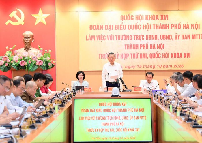 Tổng Bí thư, Chủ tịch nước Tô Lâm phát biểu tại buổi làm việc. Ảnh: Quang Thái