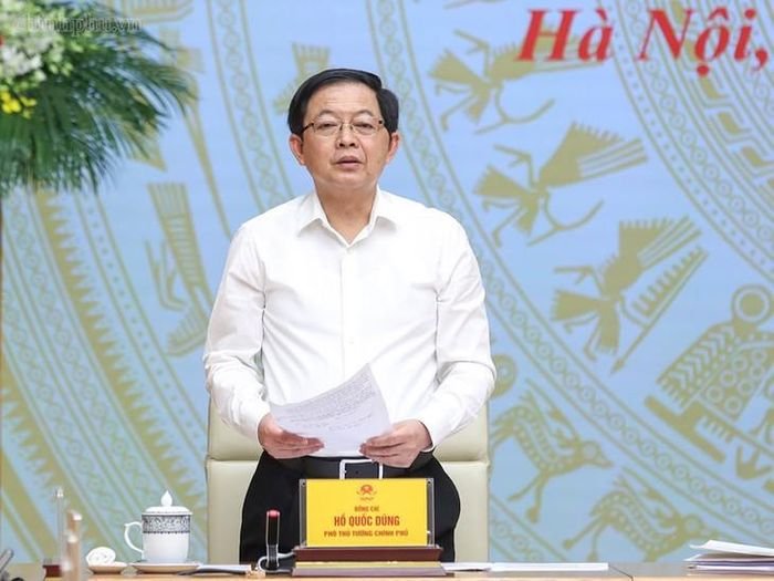 Phó Thủ tướng Hồ Quốc Dũng, Phó Trưởng ban Thường trực Ban Chỉ đạo phát biểu khai mạc Hội nghị. Ảnh: chinhphu.vn/Nhật Bắc