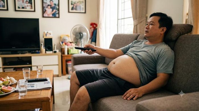 Để cải thiện tình trạng thừa cân, béo phì, nam giới nên điều chỉnh lối sống và xây dựng những thói quen sinh hoạt lành mạnh. Ảnh minh họa AI. 