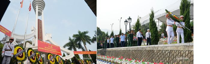 Nghĩa trang Liệt sĩ Quốc gia Vị Xuyên trong ngày đón 93 hài cốt liệt sĩ trở về.