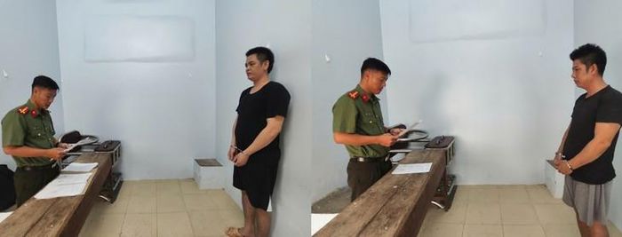 Đối tượng Đỗ Khắc Cường (trái) và Nguyễn Tấn Bền. Ảnh: Công an tỉnh An Giang