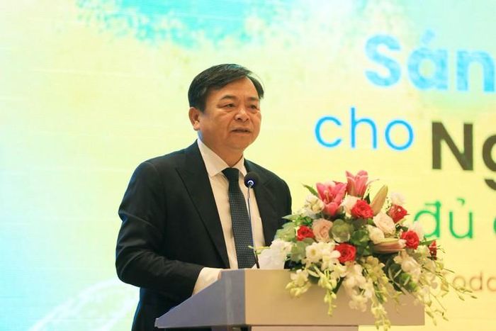 Thứ trưởng Bộ Nông nghiệp và Môi trường Nguyễn Hoàng Hiệp phát biểu chỉ đạo tại sự kiện. Ảnh: PV