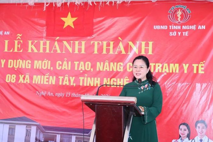 TS.BSCKII Lê Thị Hoài Chung - Giám đốc Sở Y tế Nghệ An yêu cầu các đơn vị liên quan quản lý, vận hành và khai thác hiệu quả công trình. Ảnh: PV.