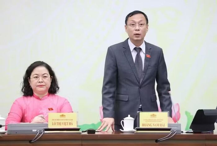 Ông Hoàng Nam Hải trả lời tại họp báo
