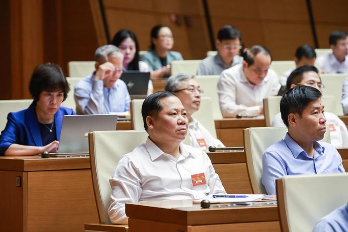 Phó Bí thư Thường trực Đảng ủy Mặt trận Tổ quốc, các đoàn thể Trung ương, Phó Chủ tịch UBTƯ MTTQ Việt Nam Nguyễn Phi Long tham dự hội nghị (Ảnh: Quang Vinh)