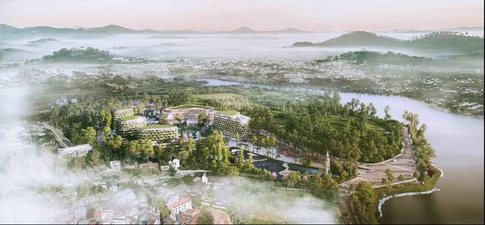  HAUS Da Lat rộng 5 ha, nằm trước mặt hồ Xuân Hương. Ảnh: HAUS Da Lat. 