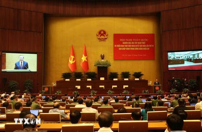  Tổng Bí thư, Chủ tịch nước Tô Lâm phát biểu chỉ đạo. Ảnh: Thống Nhất/TTXVN. 