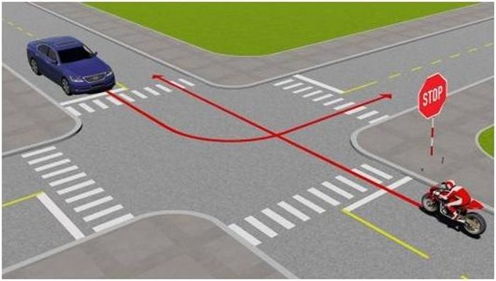  Một trong những câu hỏi trong bộ đề thi sát hạch giấy phép lái xe có sự xuất hiện của biển báo R.122. 