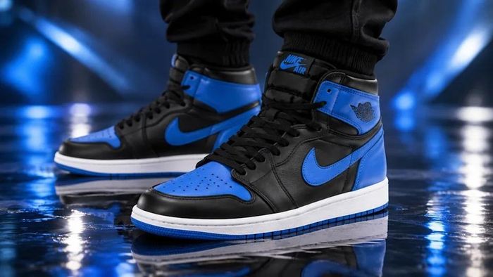  Mẫu Air Jordan 1 màu “Royal” được mở bán với giá 185 USD, song không tạo được sức hút như kỳ vọng. Ảnh: Nike. 