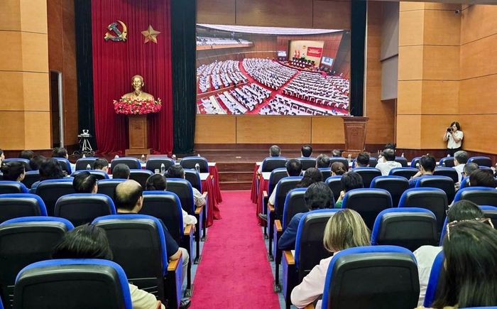 Các đại biểu dự Hội nghị tại điểm cầu Bộ VHTTDL. Ảnh: Thu Sâm