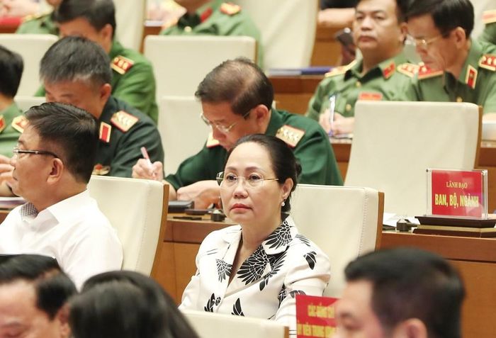 Bộ trưởng Bộ VHTTDL Lâm Thị Phương Thanh dự Hội nghị tại điểm cầu Nhà Quốc hội