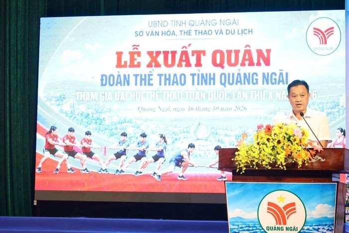 Huấn luyện viên Phạm Quốc Anh, đội tuyển Wushu, thể hiện quyết tâm đồng hành cùng các vận động viên