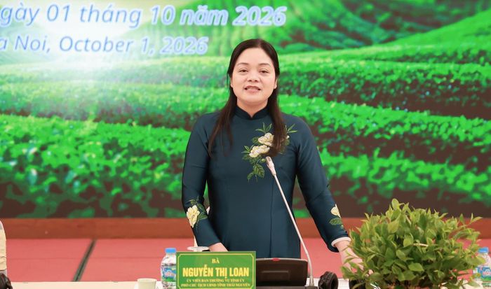 Bà Nguyễn Thị Loan - Phó Chủ tịch UBND tỉnh Thái Nguyên Nguyễn Thị Loan - Trưởng Ban Tổ chức Festival Trà Quốc tế - Thái Nguyên 2026