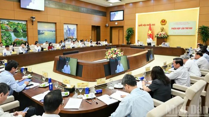 Quang cảnh Phiên họp lần thứ hai của Ban Chỉ đạo Tổng rà soát hệ thống văn bản quy phạm pháp luật. (Ảnh: DUY LINH)