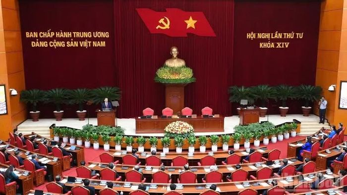Quang cảnh phiên bế mạc Hội nghị lần thứ tư Ban Chấp hành Trung ương Đảng khóa XIV (Ảnh: ĐĂNG KHOA)