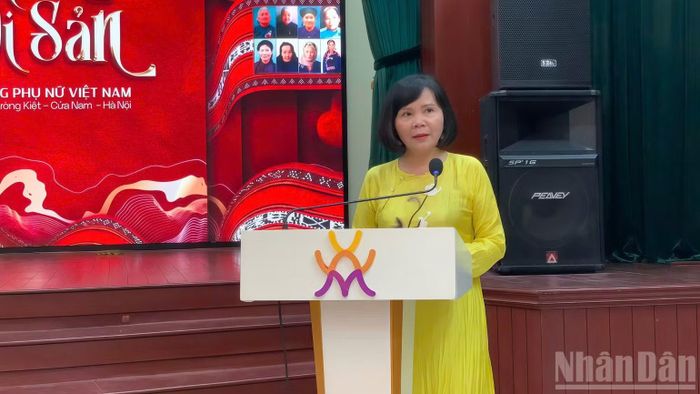 Bà Nguyễn Thị Tuyết phát biểu tại sự kiện.