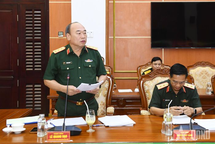  Thượng tướng Lê Quang Đạo phát biểu tại hội nghị.